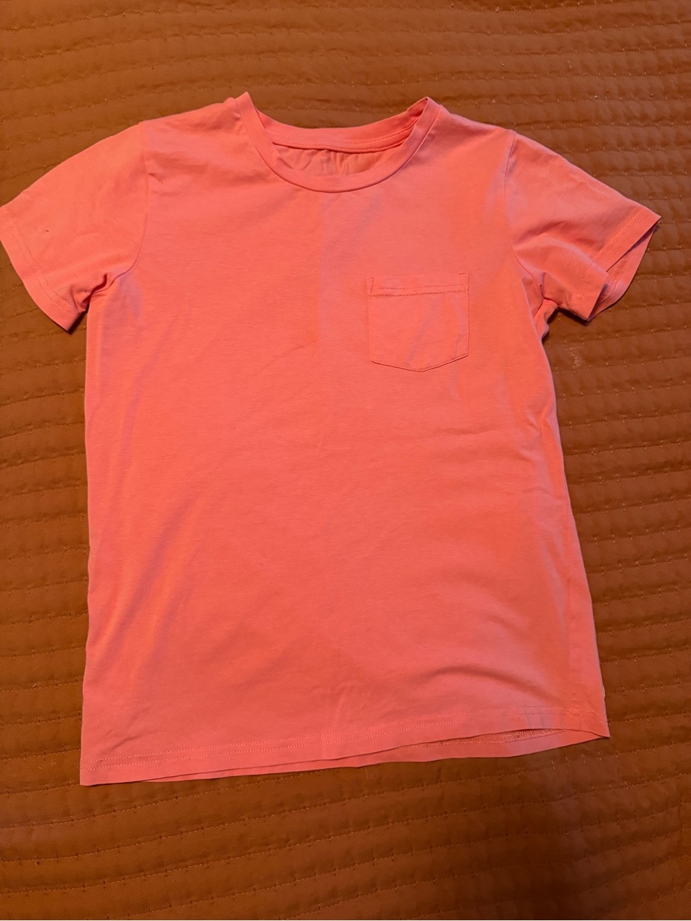 Kids Sew Sassy Flamingo Pink Pocket Tee - Lightweight Short Sleeve Shirt